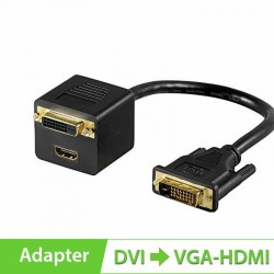 Cáp chia DVI-I Male to HDMI+DVI-D