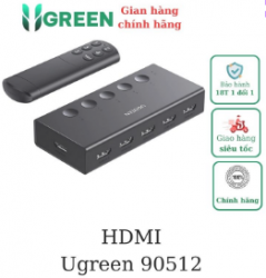 Bộ gộp HDMI chuẩn 2.0 5 vào 1 ra hỗ trợ 4K 60Hz Ugreen 90512