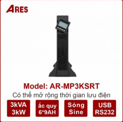 BỘ LƯU ĐIỆN UPS ARES AR-MP3KSRT 3KVA/3KW ONLINE