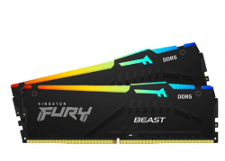 RAM DESKTOP KINGSTON FURY BEAST RGB (KF556C40BBAK2-64) 64GB (2X32GB) - DDR5 5600MHZ