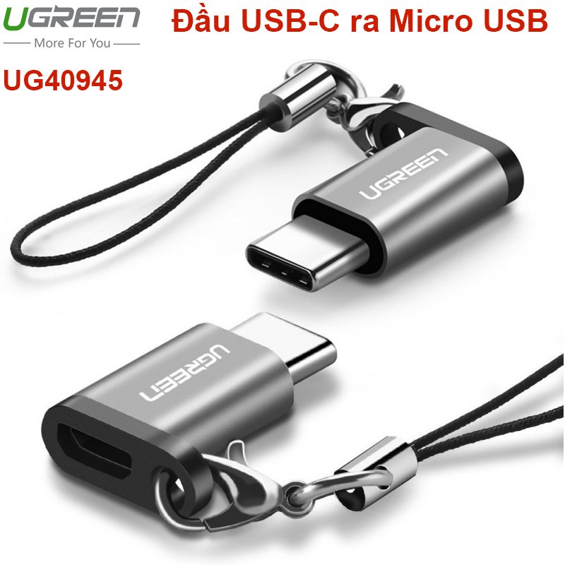 Đầu chuyển USB type-C sang Micro USB UGREEN 40945 (có móc treo)