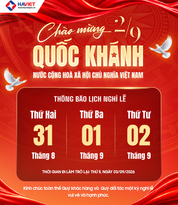 📢 HÀ VIỆT PRO THÔNG BÁO LỊCH NGHỈ LỄ QUỐC KHÁNH 2/9🍀