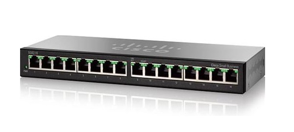 Switch Cisco SG92-16 16-ports 10/100/1000 Unmanaged Gigabit 