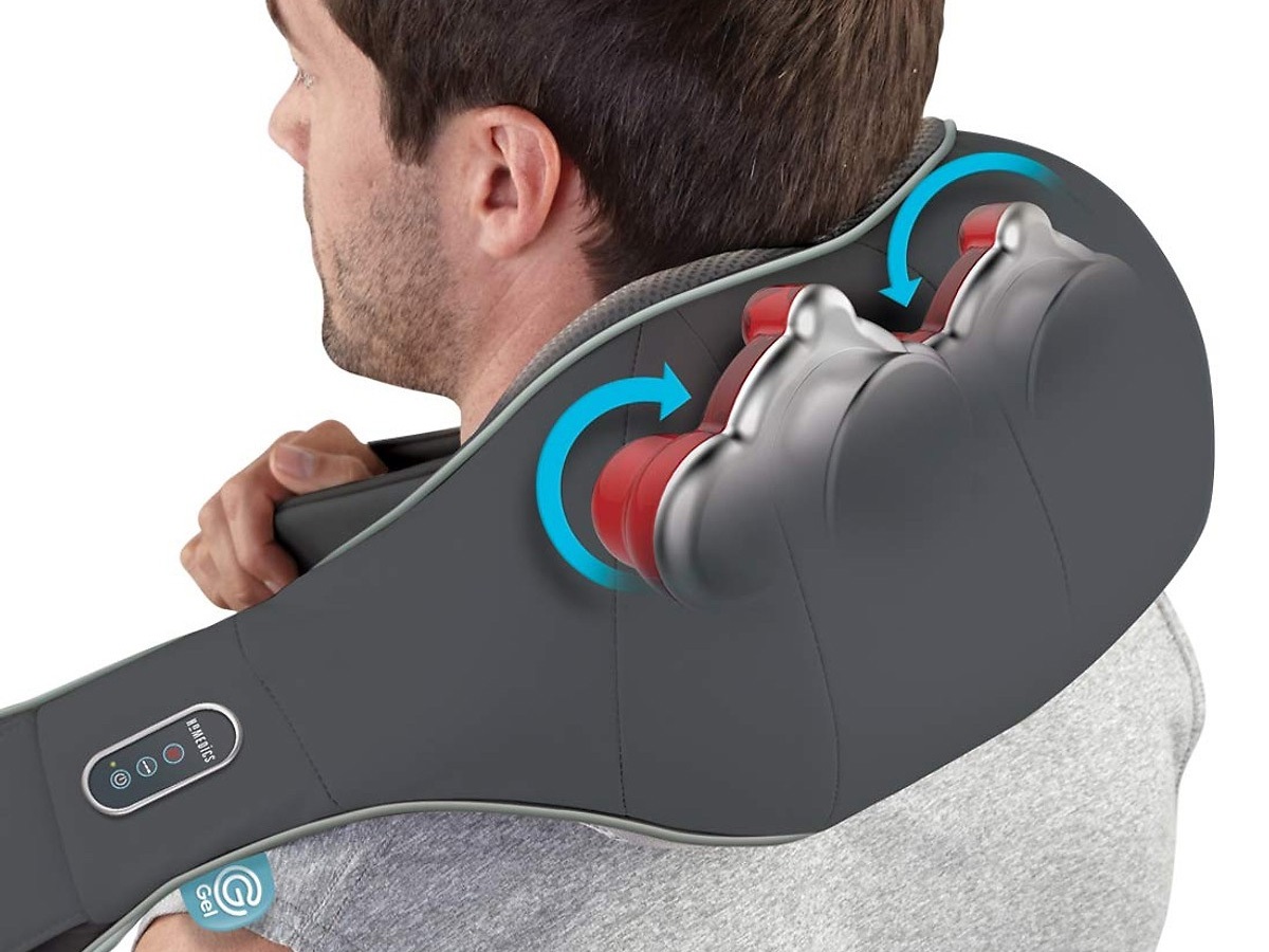 Đai massage vai cổ gáy 3D Shiatsu gel HoMedics NMS-700RCG-EU