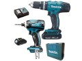 Bộ máy khoan bắt vít dùng pin Makita DLX2022 18V (DDF453 + DTD146)