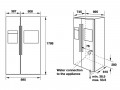 Tủ lạnh Hafele Side by side HF-SBSIB (534.14.250) 502 lít
