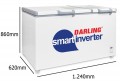 Tủ đông Darling Inverter 370 lít DMF-3699 WS-2