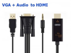 Cáp VGA +Audio to HDMI Unitek Y-8703