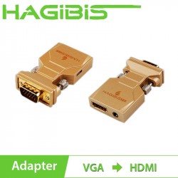 Đầu chuyển đổi VGA+Audio sang HDMI Hagibis vỏ kim loại