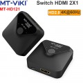 Bộ gộp HDMI switch 2X1 4K@60Hz MT-VIKI MT-HD121