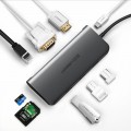 Bộ chuyển tín hiệu đa năng USB type-C ra HDMI, VGA, 3 cổng USB 3.0