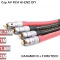 Cáp Audio Hiend RCA dây Furutech, đầu Nakamichi