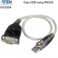 Cáp USB to COM Aten UC232A 0.42M hỗ trợ win8