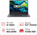 Laptop Acer Aspire Lite AL16-51P-596H NX.KWZSV.002 (Intel Core i5-1235U | 8GB | 512GB | Intel HD | 16 inch WUXGA | Win 11 | Xám)