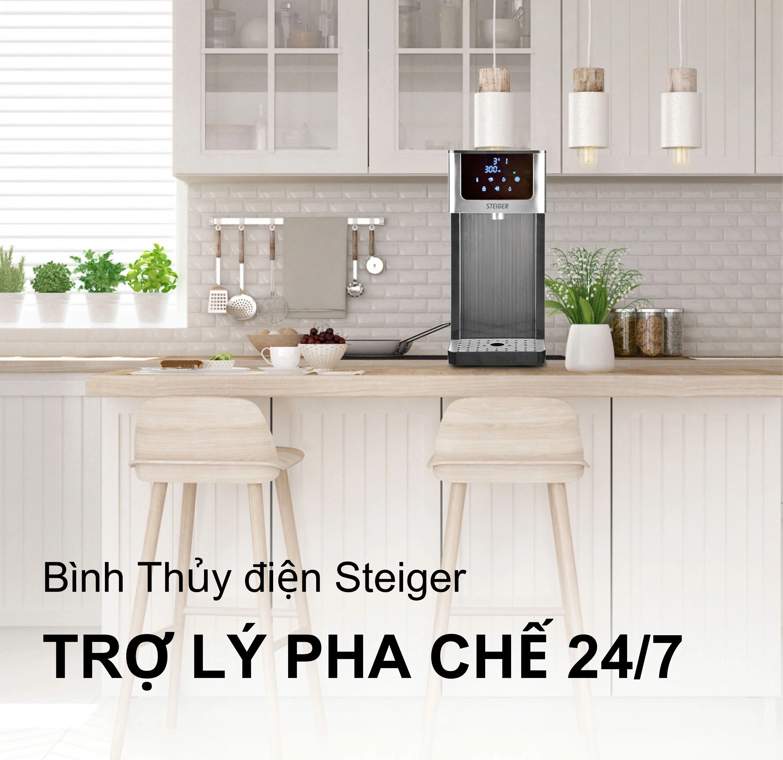 Bình thủy điện nóng lạnh Steiger STG 888