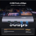 Hub USB-C 9 in 1 Ugreen 15375 CM498 HDMI 4K 60Hz, RJ45 1Gbps, USB 3.0, SD TF with PD 100W