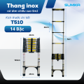 Thang rút inox SUMIKA T510, đai đen, chiều cao 5.1m