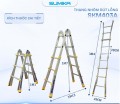 Thang nhôm chữ A rút lồng SUMIKA SKM403A, chữ A cao nhất 1.7m
