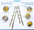 Thang nhôm chữ A rút lồng SUMIKA SKM403A, chữ A cao nhất 1.7m