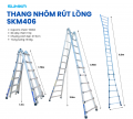 Thang nhôm rút lồng SUMIKA SKM406, chữ A cao nhất 3.15m