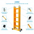 Thang nhôm gấp 4 đoạn JUMBO B305, chữ A cao 2.9m