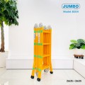 Thang nhôm gấp 4 đoạn JUMBO B204, chữ A cao 2.35m