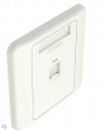 Mặt ổ cắm mạng Panduit NetKey 86x86mm 1 Port có nắp che NKFPL86F1SAW – Keystone – Màu trắng Arctic White