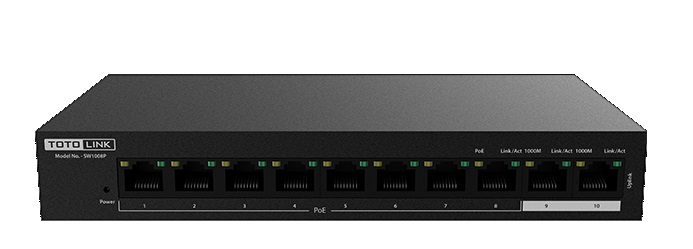 Switch TOTOLINK SW1008P 10 ports 10/100Mbps PoE 