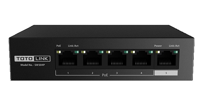 Switch TOTOLINK SW504P 5 ports 10/100Mbps PoE 