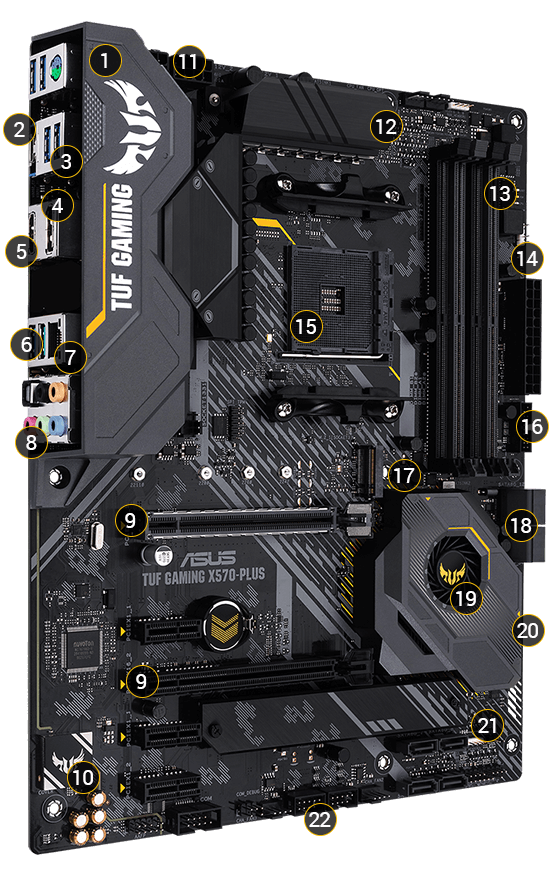 Main Asus TUF GAMING X570-PLUS (Chipset AMD X570/ Socket AM4/ VGA onboard)