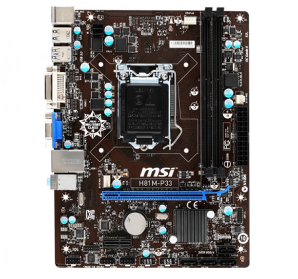 Main MSI H81M-P33 (Chipset Intel H81/ Socket SK1150/ VGA onboard)