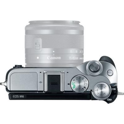 Máy Ảnh Canon EOS M6 KIT 15-45MM F/3.5-6.3 IS STM (Bạc)
