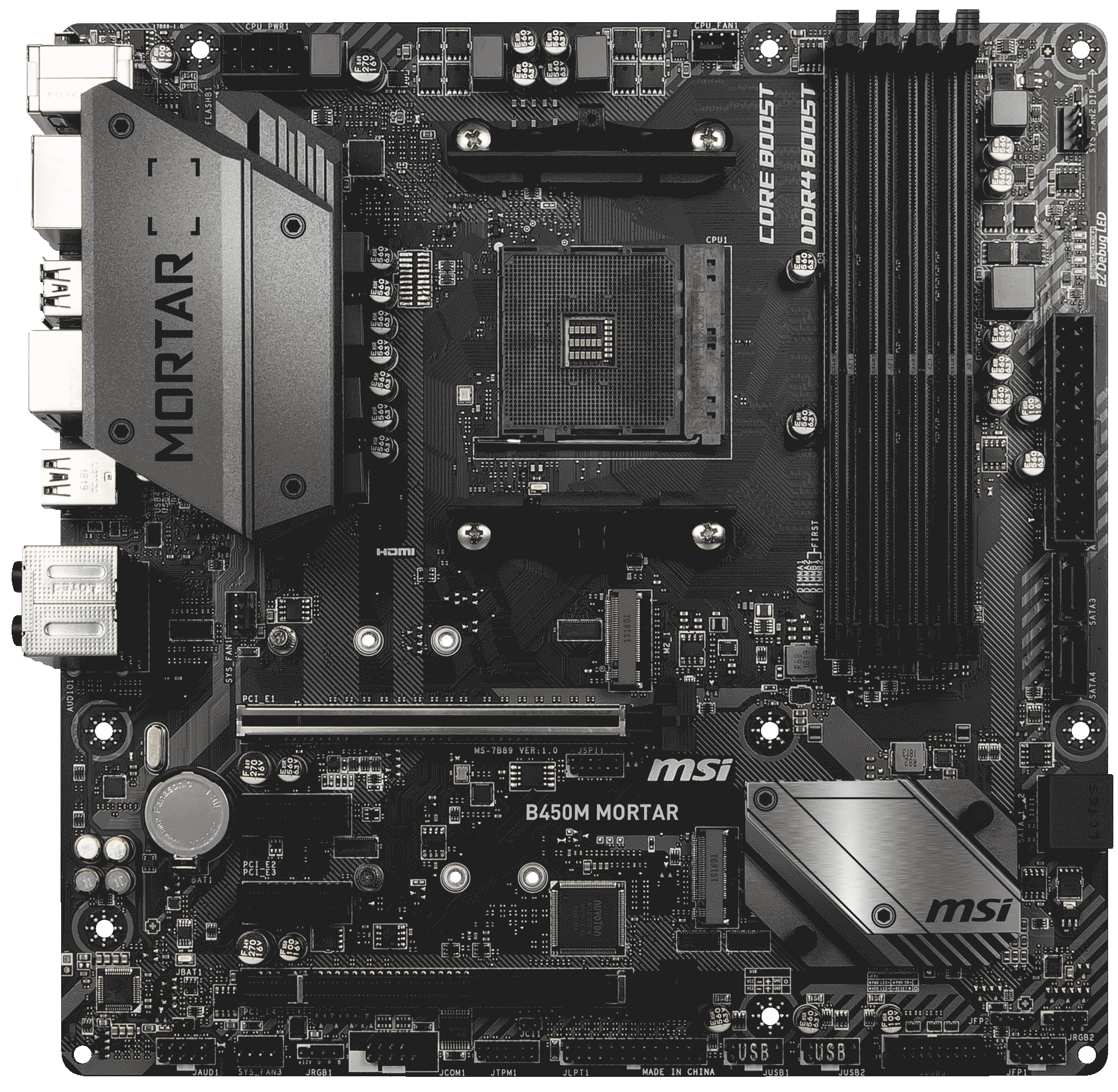 Main MSI B450M MORTAR (Chipset AMD B450/ Socket AM4/ VGA onboard)