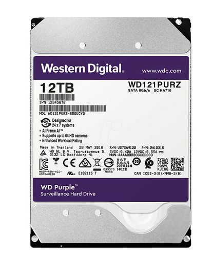 Ổ cứng Western Purple 12Tb 7200rpm /256mb/ WD121PURZ