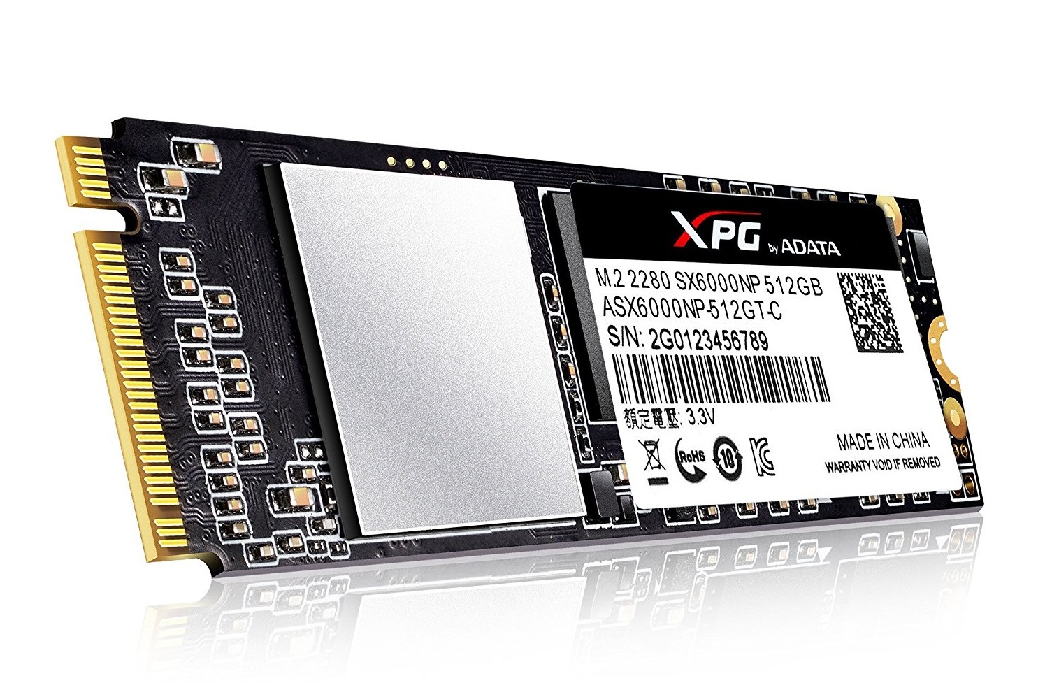 Ổ SSD Adata XPG SX6000 512Gb PCIe Gen3x2 M.2 2280 (đọc: 1000MB/s /ghi: 800MB/s)