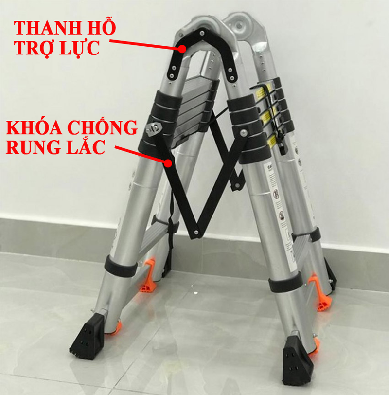 Thang nhôm rút gọn chữ A cao cấp Jumbo A190