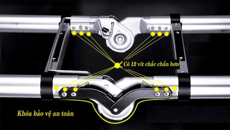 Thang nhôm rút gọn chữ A cao cấp Jumbo A190