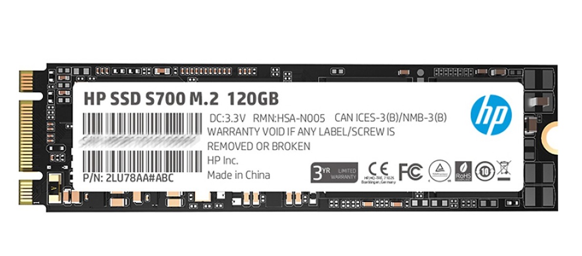 Ổ SSD HP S700 120Gb M2.2280 (Đọc: 563MB/s /Ghi: 515MB/s)