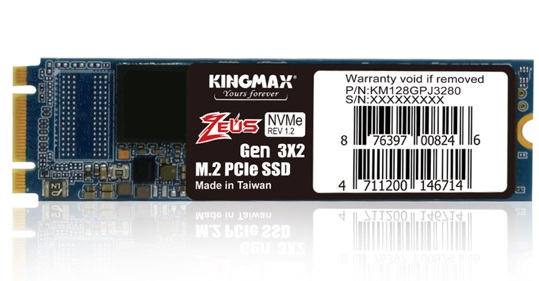 Ổ SSD Kingmax PJ3280 128Gb PCIe Gen3x2 M.2 2280 (đọc: 1450MBps /ghi: 450MBps)