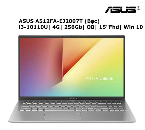 Laptop ASUS Vivobook A512FA EJ2007T ( 15.6" Full HD/Intel Core i3-10110U/4GB/256GB SSD/Windows 10 Home 64-bit/1.6kg)