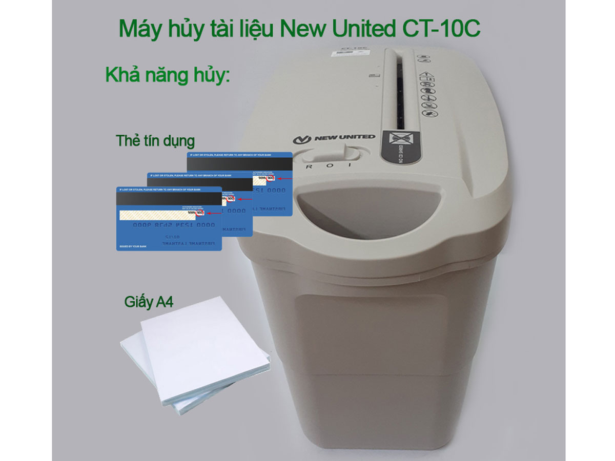 Máy hủy tài liệu New United CT10C 