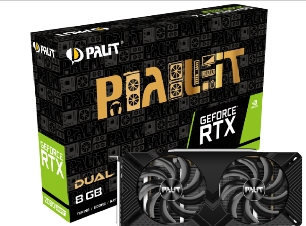 Card màn hình PALIT RTX 2060 Super DUAL (8GB GDDR6, 256-bit, DVI+HDMI+DP, 1x8-pin)