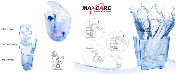 Máy tăm nước sóng siêu âm Maxcare Max 456 Plus