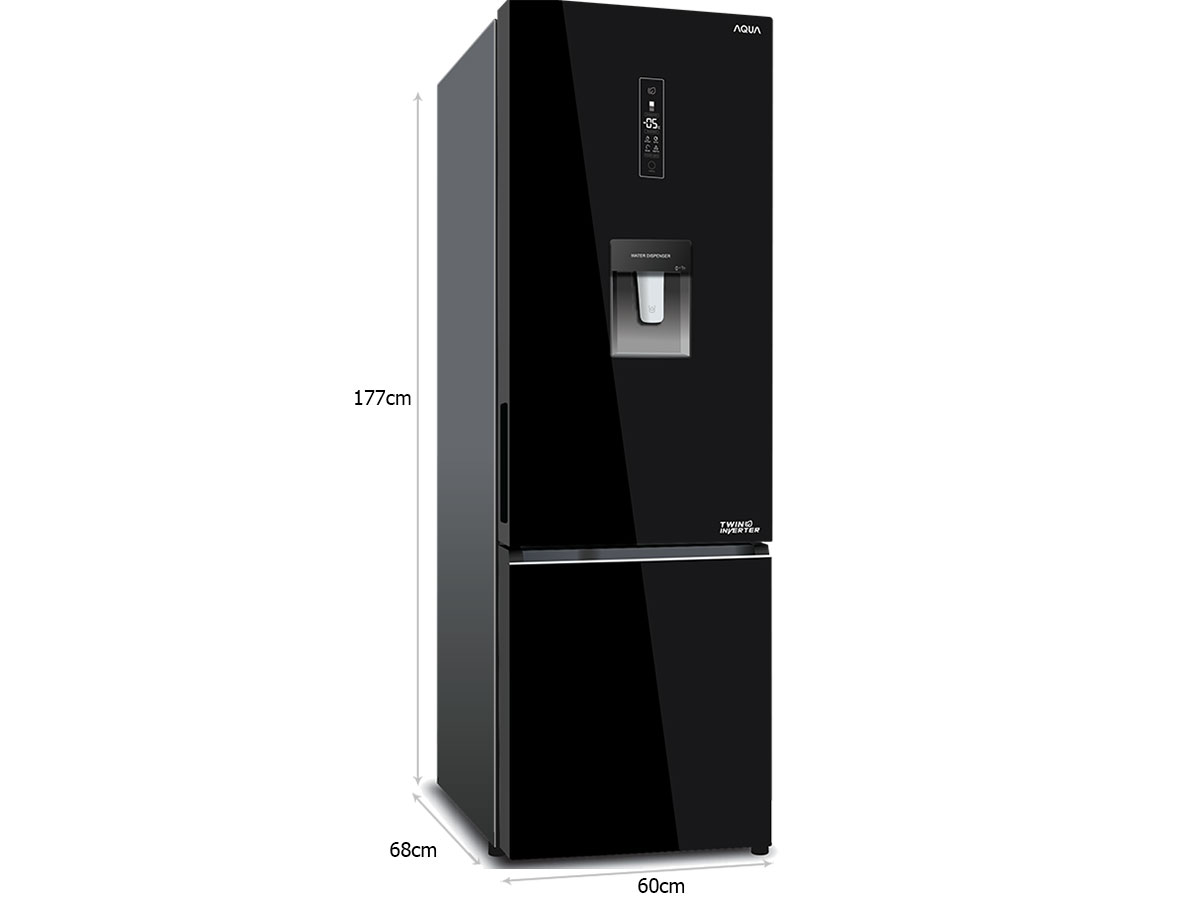 Tủ lạnh 2 cánh Aqua AQR-B379MA (WGB) 324 lít (New 2020)