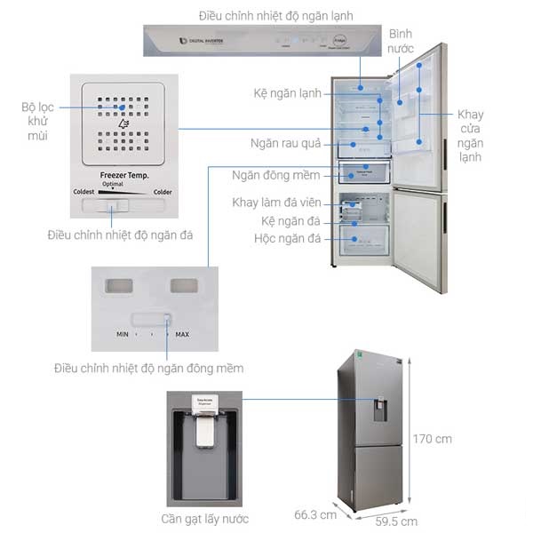 Tủ lạnh Inverter Samsung RB30N4170S8/SV 307 lít