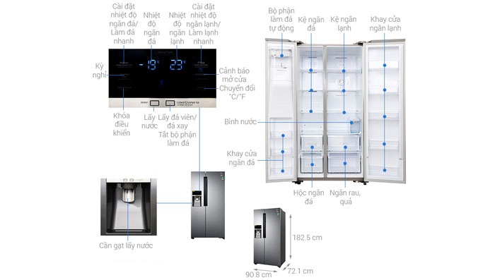 Tủ lạnh Side By Side Inverter Samsung RS58K6417SL (575L) (2017)