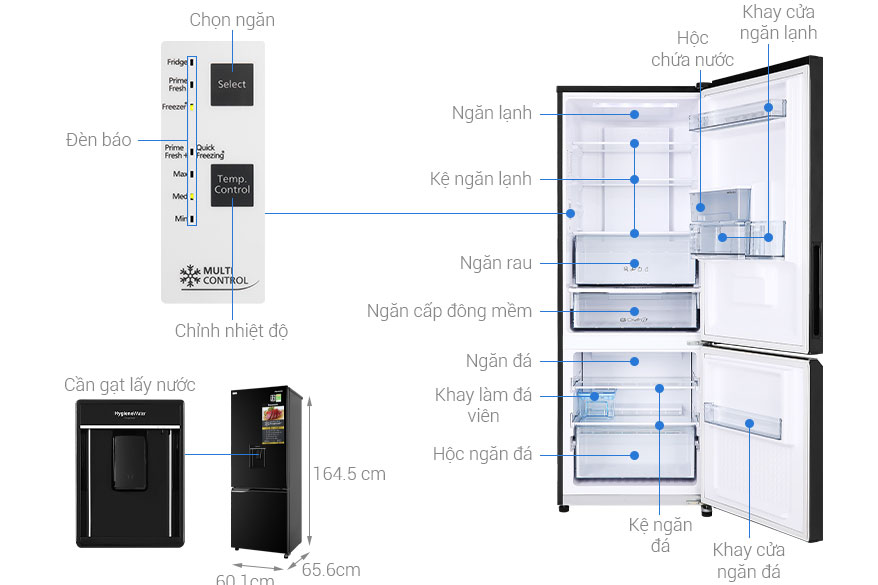 Tủ lạnh Panasonic Inverter 290 lít NR-BV320WKVN (Model 2020)