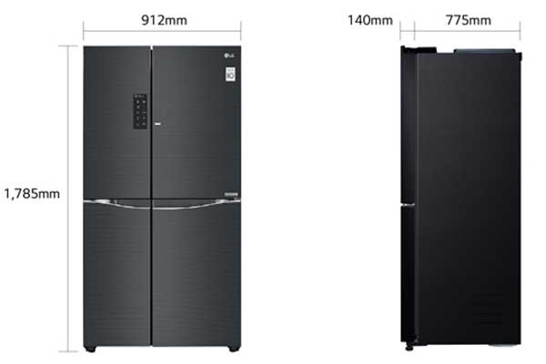 Tủ lạnh Side by Side LG 675 lít GR-R247LGB