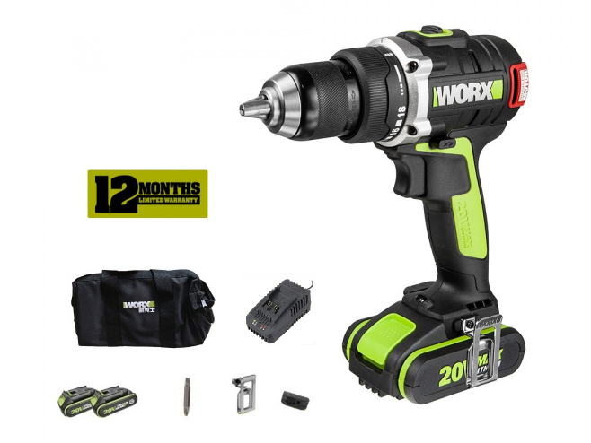 Máy khoan vặn vít dùng pin Li-ion 20V Worx Green WU185.1