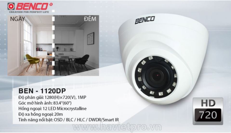 Camera Benco HDCVI BEN CVI 1120DP
